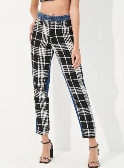 Calça Jeans Bruna com Tweed Colcci