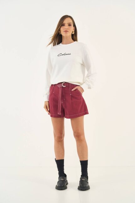 Short Sarja Joana com Cinto Colcci