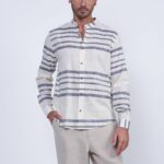 Camisa Linho Listrada Relax Colcci