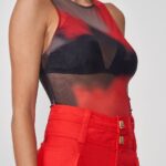 Blusa Tule Estampado Colcci