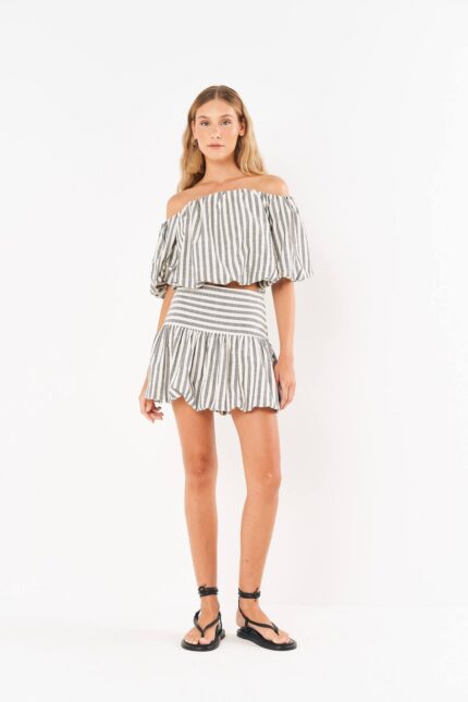 Blusa Linho Listrada Colcci