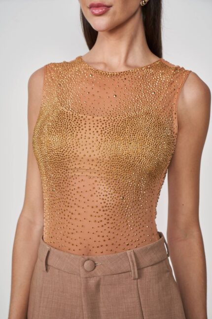 Body Tule com Aplicação Colcci