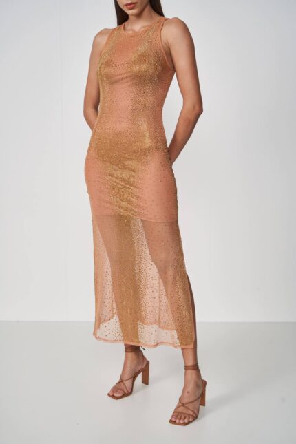 Vestido Tule com Aplicação Colcci